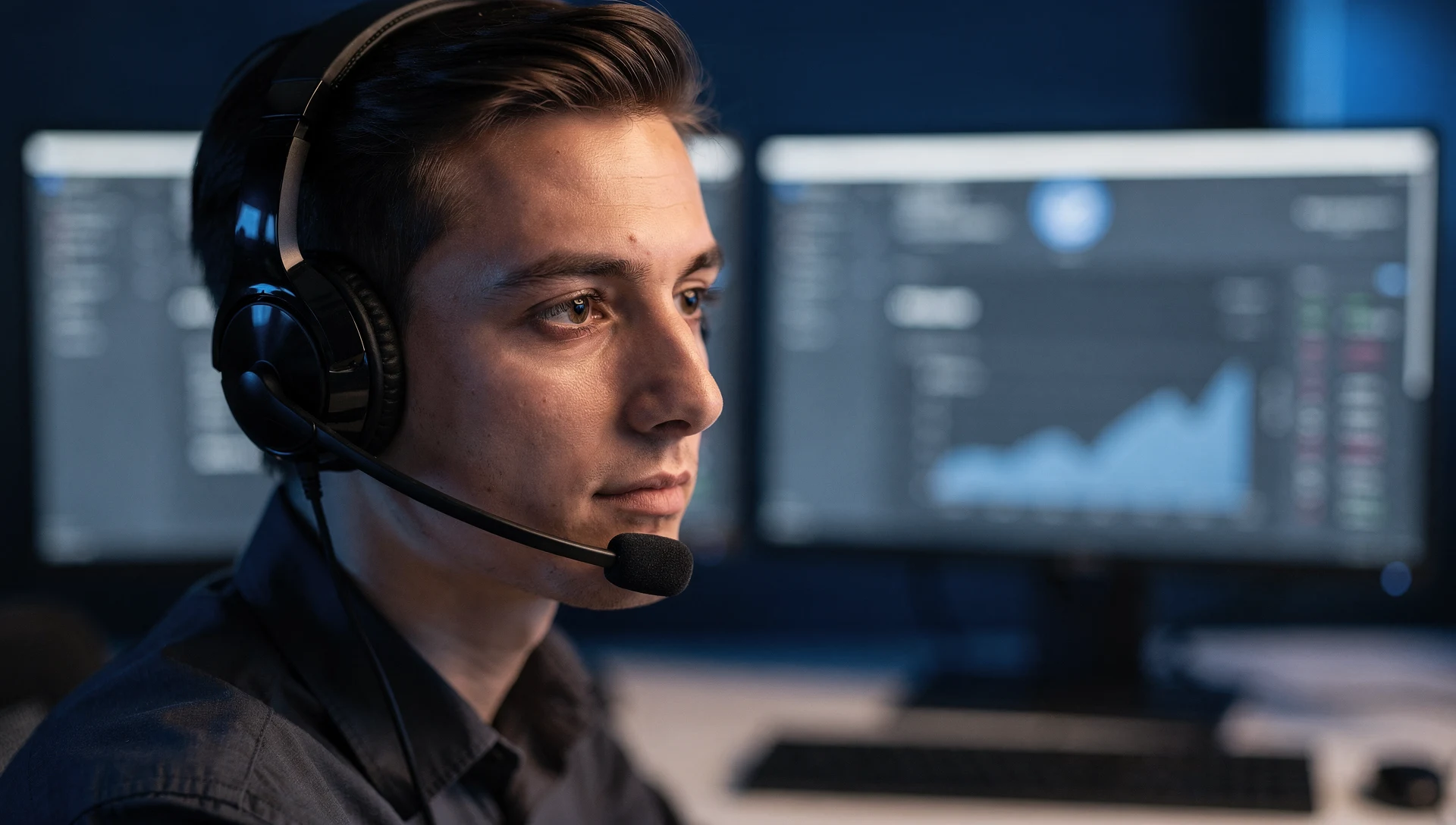Technical support engineer configuring call center servers